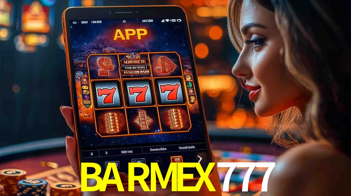 Interfaz de la app móvil BARMEX777 en un smartphone moderno